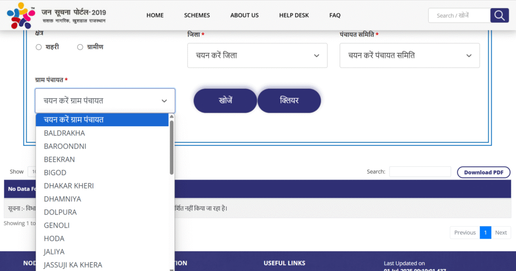 ग्राम पंचायत के अनुसार रिपोर्ट